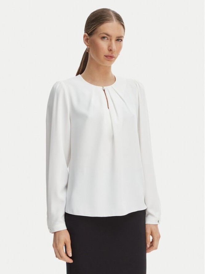 Rinascimento Bluzka CFC0127711003 Biały Slim Fit