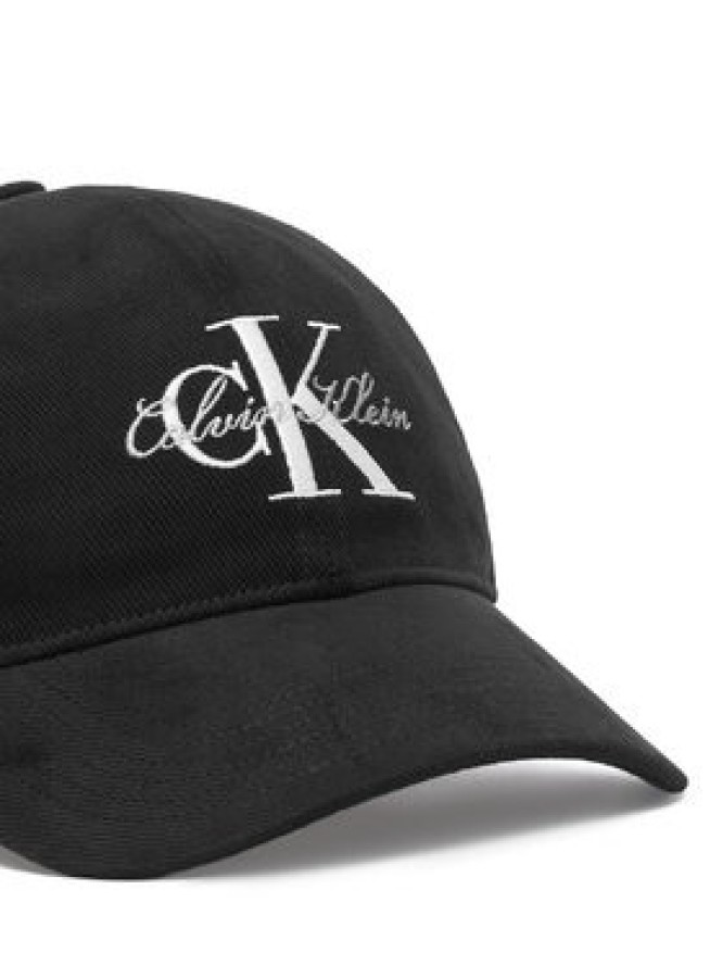 Calvin Klein Czapka z daszkiem Lurex Graphic Script Monologo Ca LV04F5115G Czarny