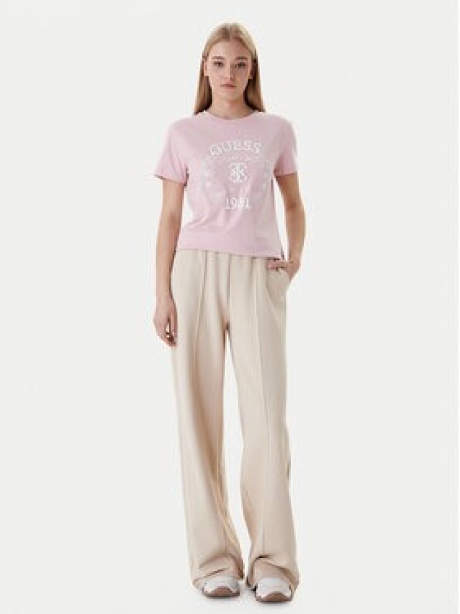 Guess T-Shirt V6RI12 J1314 Różowy Regular Fit
