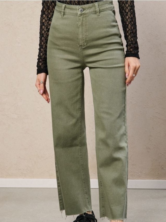 Jeansy culotte - zielony