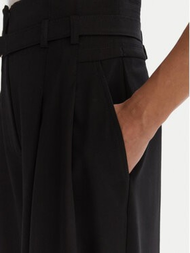 Marella Spodnie palazzo Bondeno 2523136011 Czarny Relaxed Fit