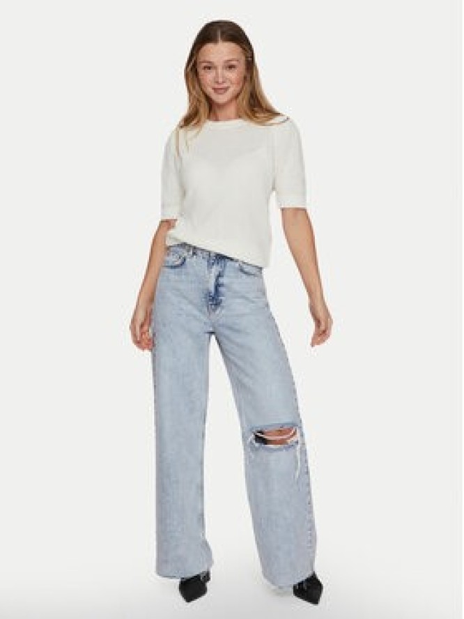 Vila Sweter Dalo 14084421 Biały Regular Fit
