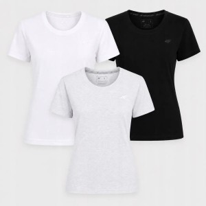 T-SHIRT DAMSKI 4F ZESTAW 3PAK KOSZULKA SPORTOWA KOMPLET M F3308 SS26