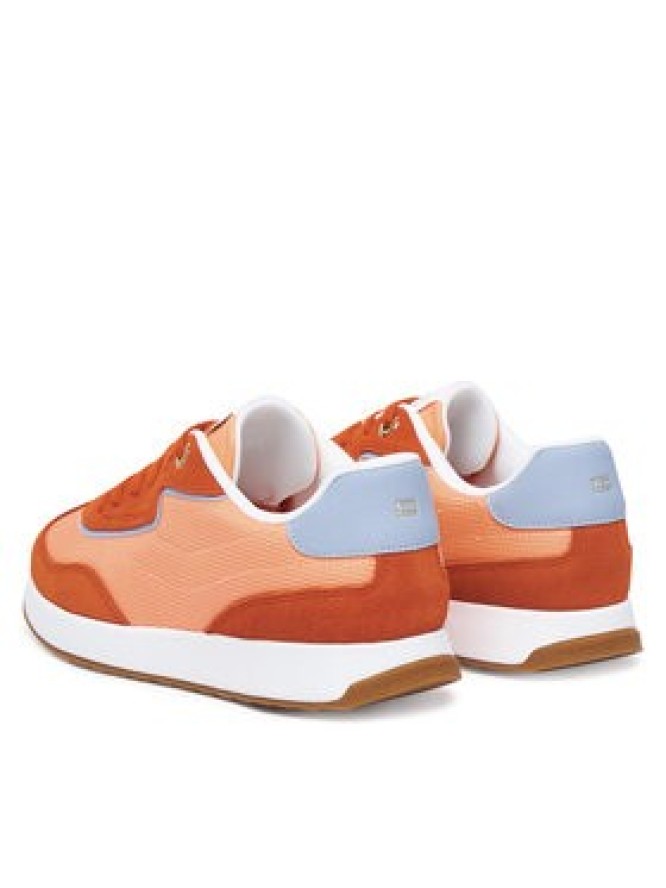 Tommy Hilfiger Sneakersy Th Retro Runner Mix FW0FW09410 Pomarańczowy
