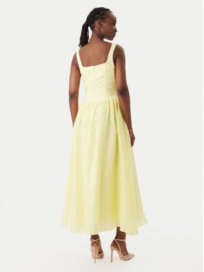 Bardot Sukienka koktajlowa Lawrence Scoop Neck 60309DB Żółty Regular Fit