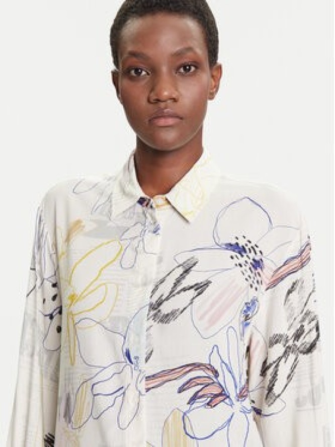 Desigual Koszula Newsarty 25WWCW14 Biały Loose Fit