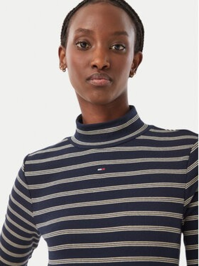 Tommy Jeans Bluzka Essential DW0DW19830 Granatowy Slim Fit
