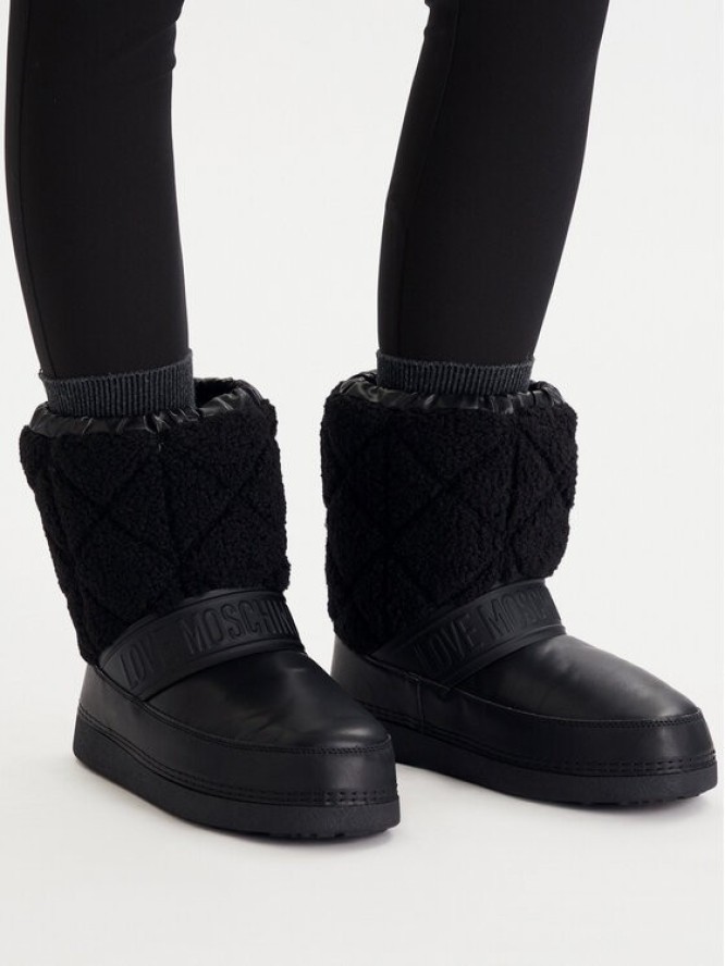 LOVE MOSCHINO Śniegowce JA24422G0NISJ00Bcz Czarny