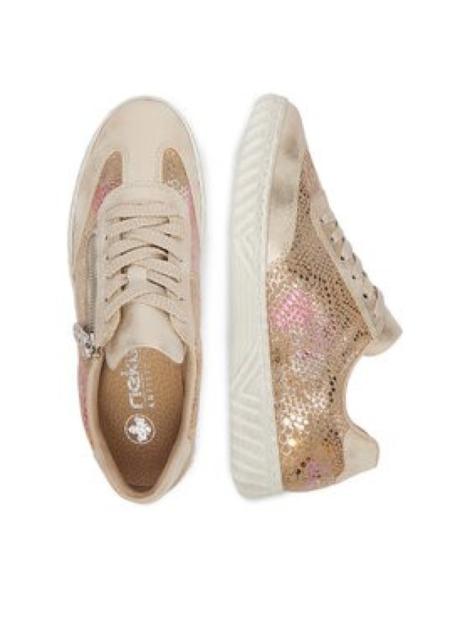 Rieker Sneakersy N0902-90 Złoty