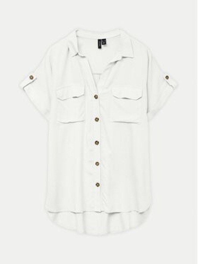 Vero Moda Koszula Bumpy 10310139 Biały Regular Fit