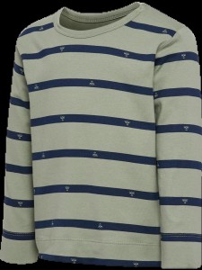 hummel Koszulka z długim rękawem hmlMINI REG STRIPY BEE — bawełna organiczna, w