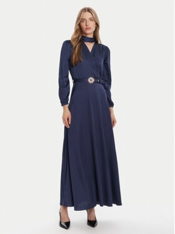 Rinascimento Sukienka wieczorowa CFC0125256003 Granatowy Regular Fit