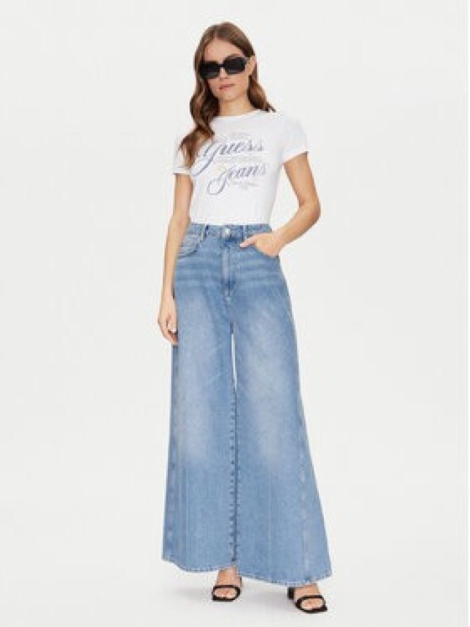 Guess Jeans T-Shirt W5GI24 J1314 Biały Regular Fit