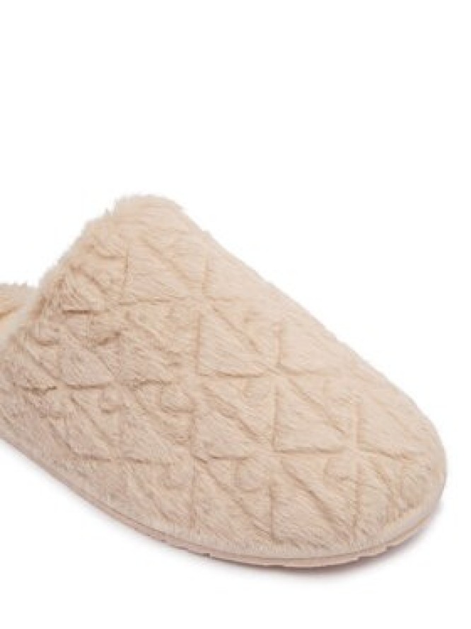 Calvin Klein Kapcie Home Slipper Fur Aop HW0HW03218 Beżowy