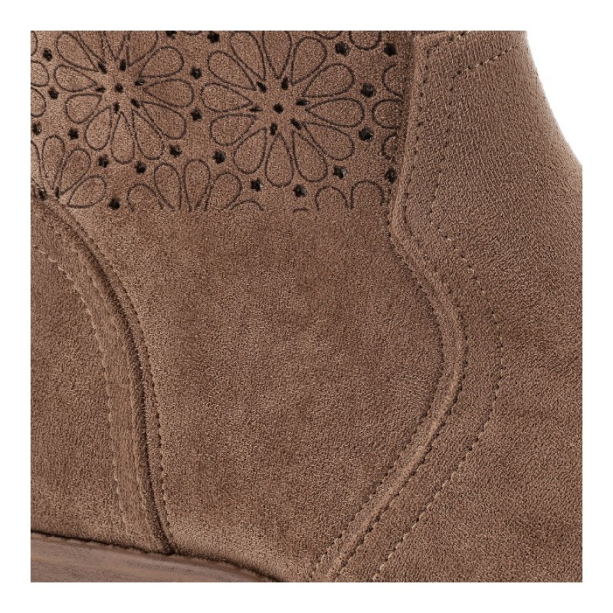 Brązowe Kozaki S.Barski Ażurowe Obuwie Damskie