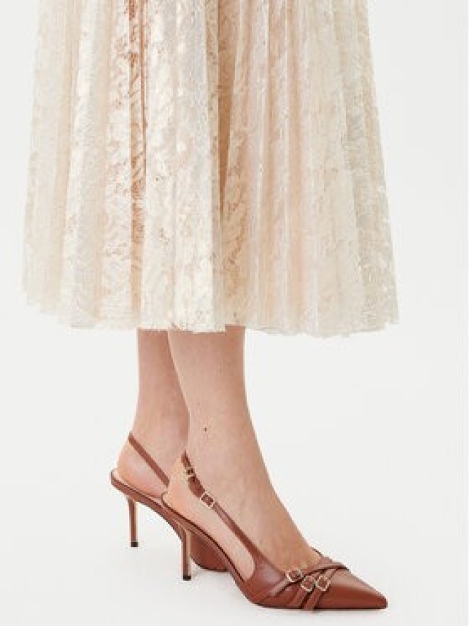 Guess Spódnica midi W5YD1E KCZ90 Złoty Regular Fit