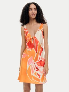 Desigual Sukienka letnia Delilah 26SWVW44 Pomarańczowy Regular Fit