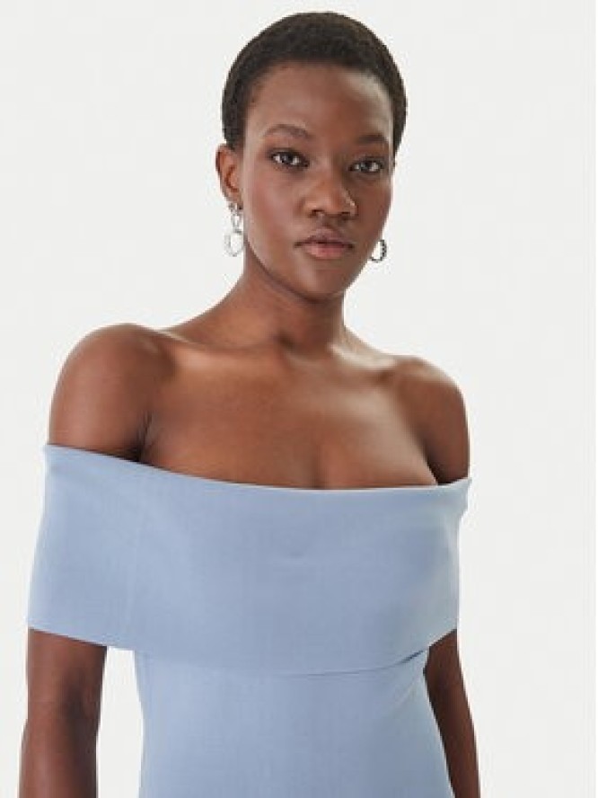 MICHAEL Michael Kors Sukienka dzianinowa MS683HGBFD Błękitny Slim Fit