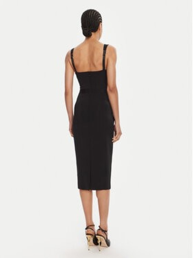 Elisabetta Franchi Sukienka koktajlowa AB-810-56E2-V520 Czarny Regular Fit