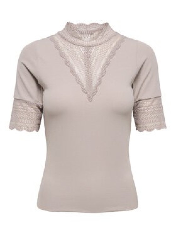 ONLY Bluzka Tilde 15335353 Beżowy Slim Fit