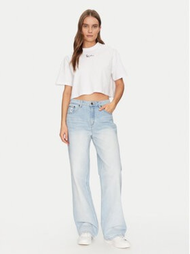 Karl Kani T-Shirt 6137873 Biały Cropped Fit