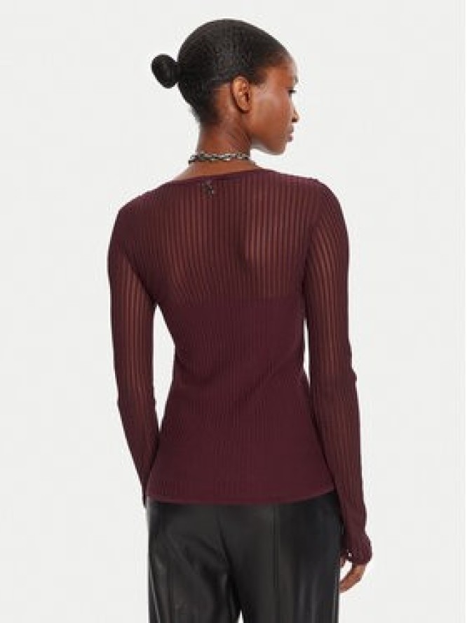Patrizia Pepe Sweter 8K0305/K143-M536 Bordowy Regular Fit