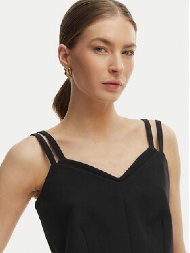 Rinascimento Top CFC0127891003 Czarny Slim Fit