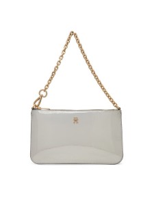 Tommy Hilfiger Torebka Th Icon Chain Shoulder Pouch Met AW0AW18219 Srebrny