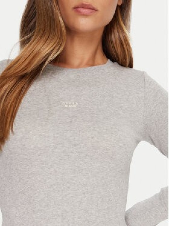 Guess Jeans Bluzka W5BP01 KA0H1 Szary Slim Fit