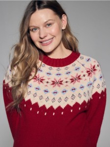 Wełniany sweter - czerwony