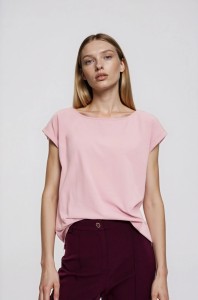 Gładki t-shirt różowy