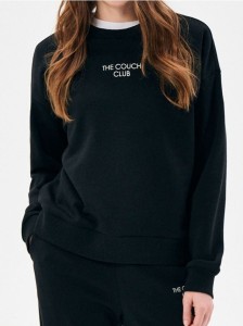 Bluza crewneck z napisem - czarny