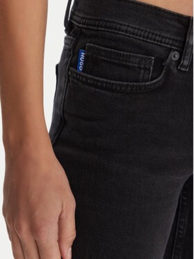 HUGO Jeansy Getti_B 50546332 Czarny Flare Fit
