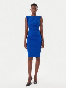 Rinascimento Sukienka koktajlowa CFC0125332003 Niebieski Slim Fit