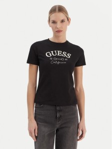 Guess T-Shirt V6RI02 J1314 Czarny Regular Fit