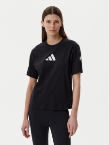 adidas T-Shirt Z.N.E. JJ4778 Czarny Regular Fit