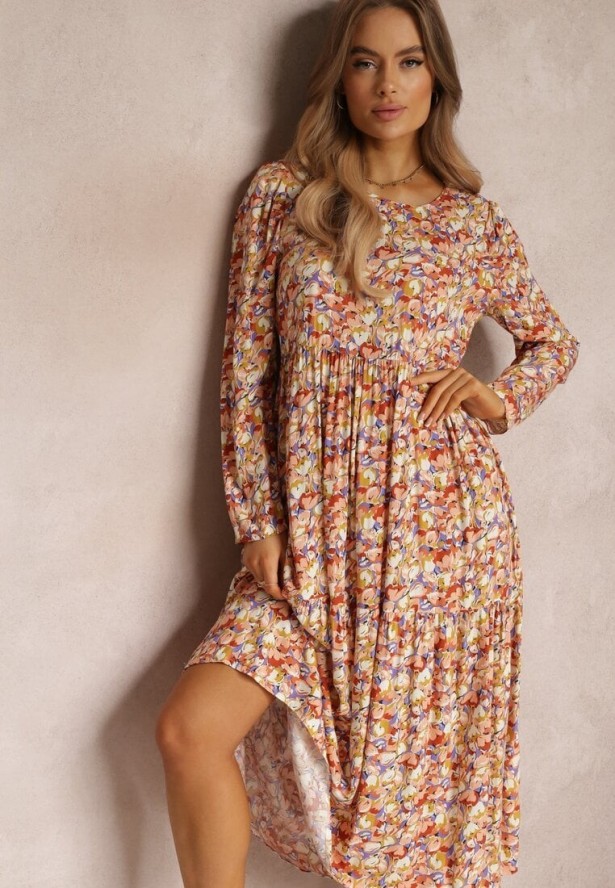 Pomarańczowo-Fioletowa Sukienka Dorosa