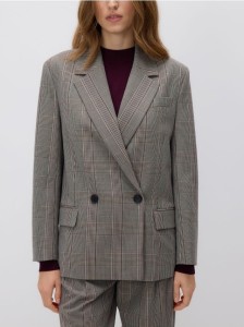 Dwurzędowa marynarka w kratę - wielobarwny