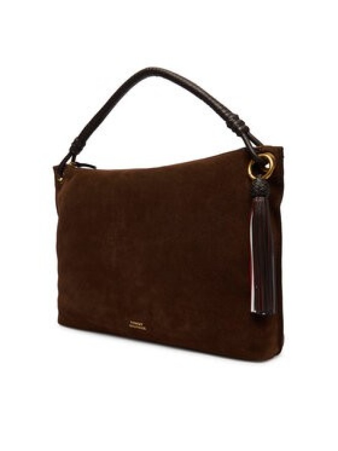 Tommy Hilfiger Torebka Th Statement Leather Bag Suede AW0AW18402 Brązowy