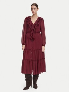 Morgan Sukienka codzienna 261-ROMANCE Bordowy Regular Fit