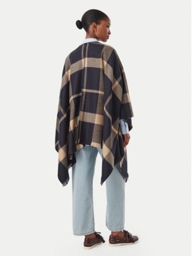 Barbour Ponczo Isabelle Tartan Serape LSC0501TN54 Granatowy Relaxed Fit