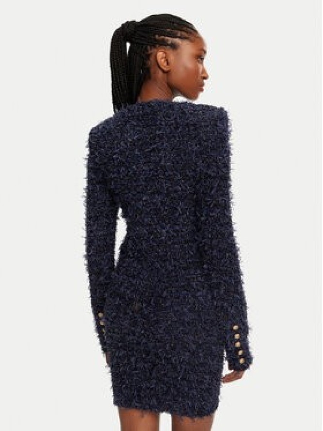 Balmain Kardigan DF0SK249KH74 Granatowy Regular Fit