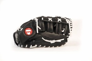 Rękawica baseballowa skórzana GL-301 REG czarna (do rzucania praworęcznymi)