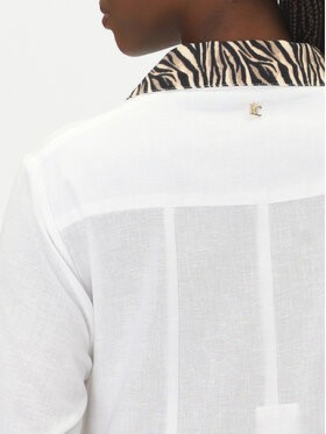 LOLA CASADEMUNT Sukienka koszulowa LS2516042 Biały Relaxed Fit