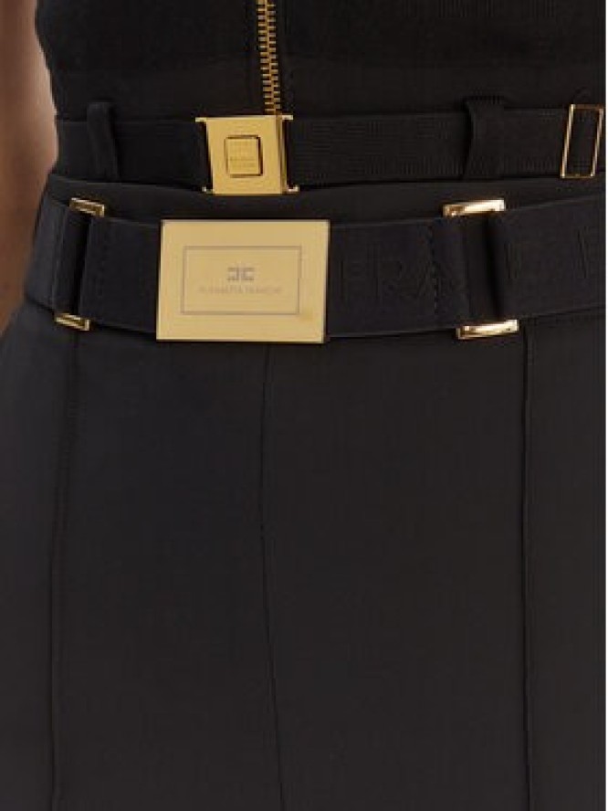 Elisabetta Franchi Spodnie materiałowe PA-132-61E2-V350 Czarny Regular Fit