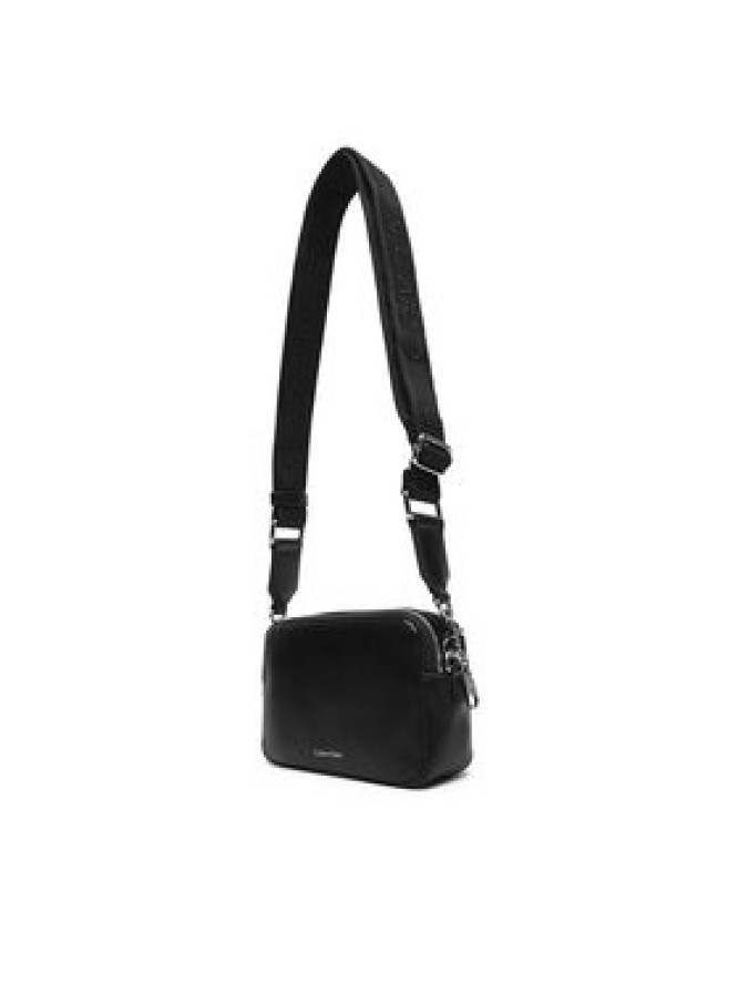 Calvin Klein Torebka Webbing Double Strap Camera Bag LV04F3165G Czarny