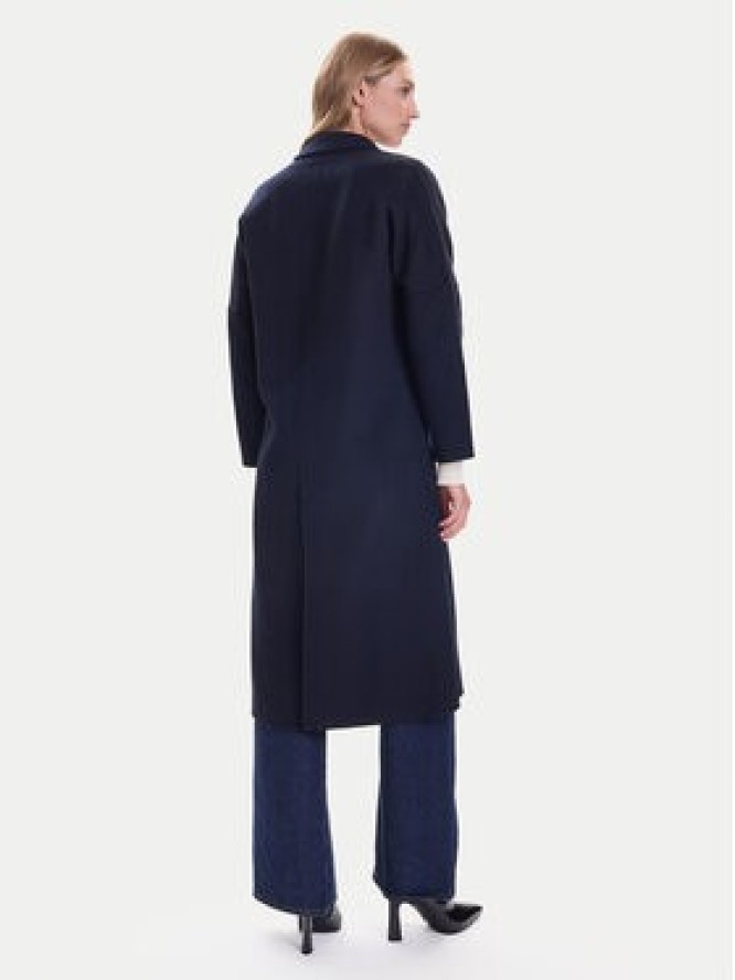 ViCOLO Płaszcz wełniany TF0001 Granatowy Regular Fit