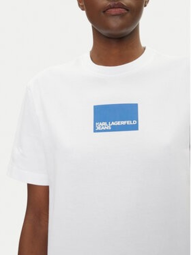 Karl Lagerfeld Jeans Sukienka codzienna A2W13028 Biały Regular Fit