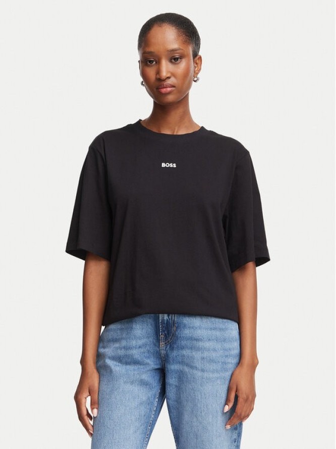 BOSS T-Shirt Enis 50523256 Czarny Regular Fit