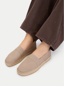 Calvin Klein Espadryle Logo Webbing HW0HW02934 Beżowy
